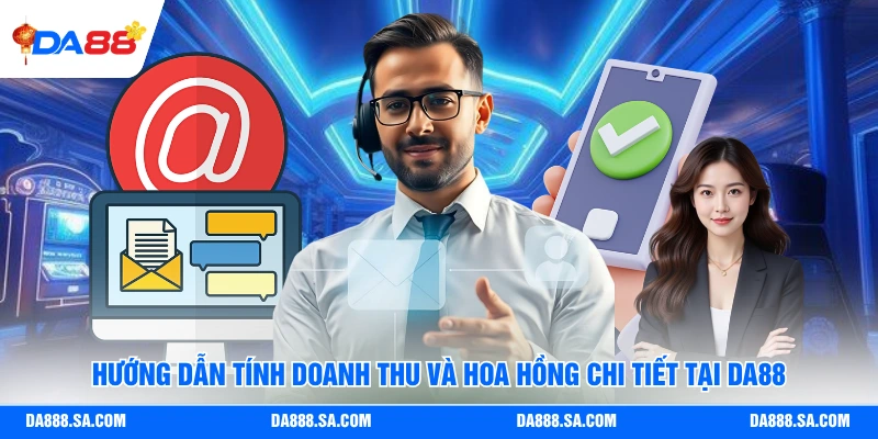 Hướng dẫn tính doanh thu và hoa hồng chi tiết tại Da88