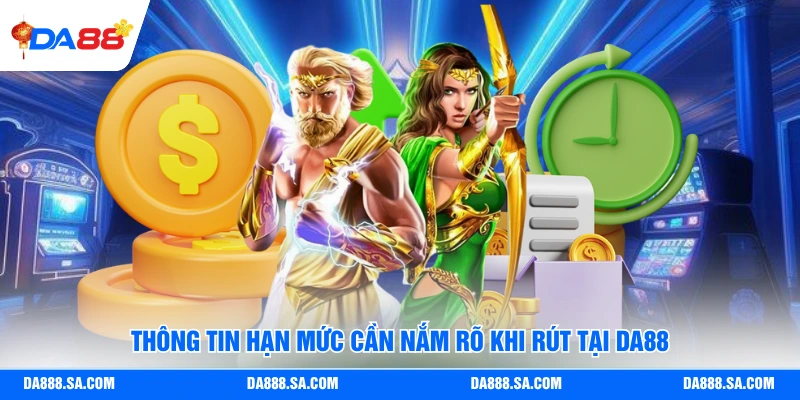 Thông tin hạn mức cần nắm rõ khi rút tại Da88